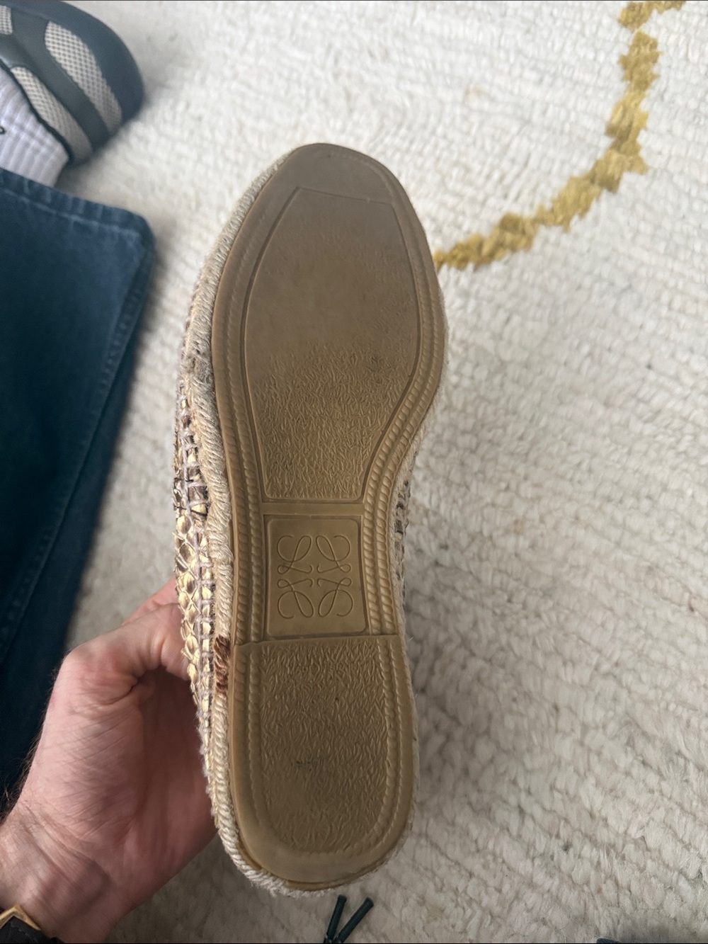 Loewe Python Skin Espadrilles - Brown & Tan - Picture 2 of 4
